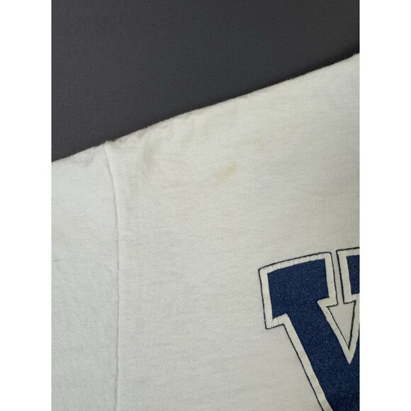 Vintage 90s YALE University XXL Womens Crop Top Shirt XL Fit NCAA Female - Picture 6 of 9